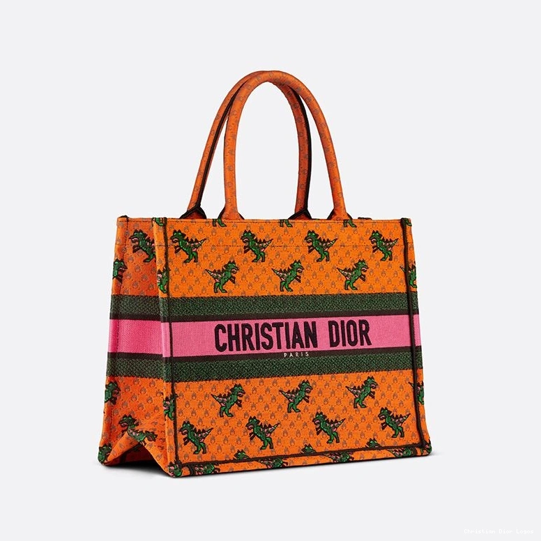Cheap Fire Canvas Tote & Orange Motif Dior Dragon Book 0801 Luxury